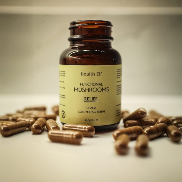 Relief Mushroom Capsules | Mushroom Capsules UK | Reishi Mushroom Capsules UK | Chaga Mushroom Capsules UK | Buy Mushroom Capsules Online
