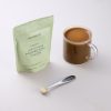 Lion's mane mushroom powder, with custom scoop and coffee