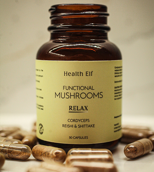 Organic Mushroom Powder | Reishi Mushroom Supplement | Lions Mane Mushroom Supplement | Cordyceps Mushroom Supplement | Chaga Mushroom Supplement | About HealthElf | Organic Mushroom Capsule